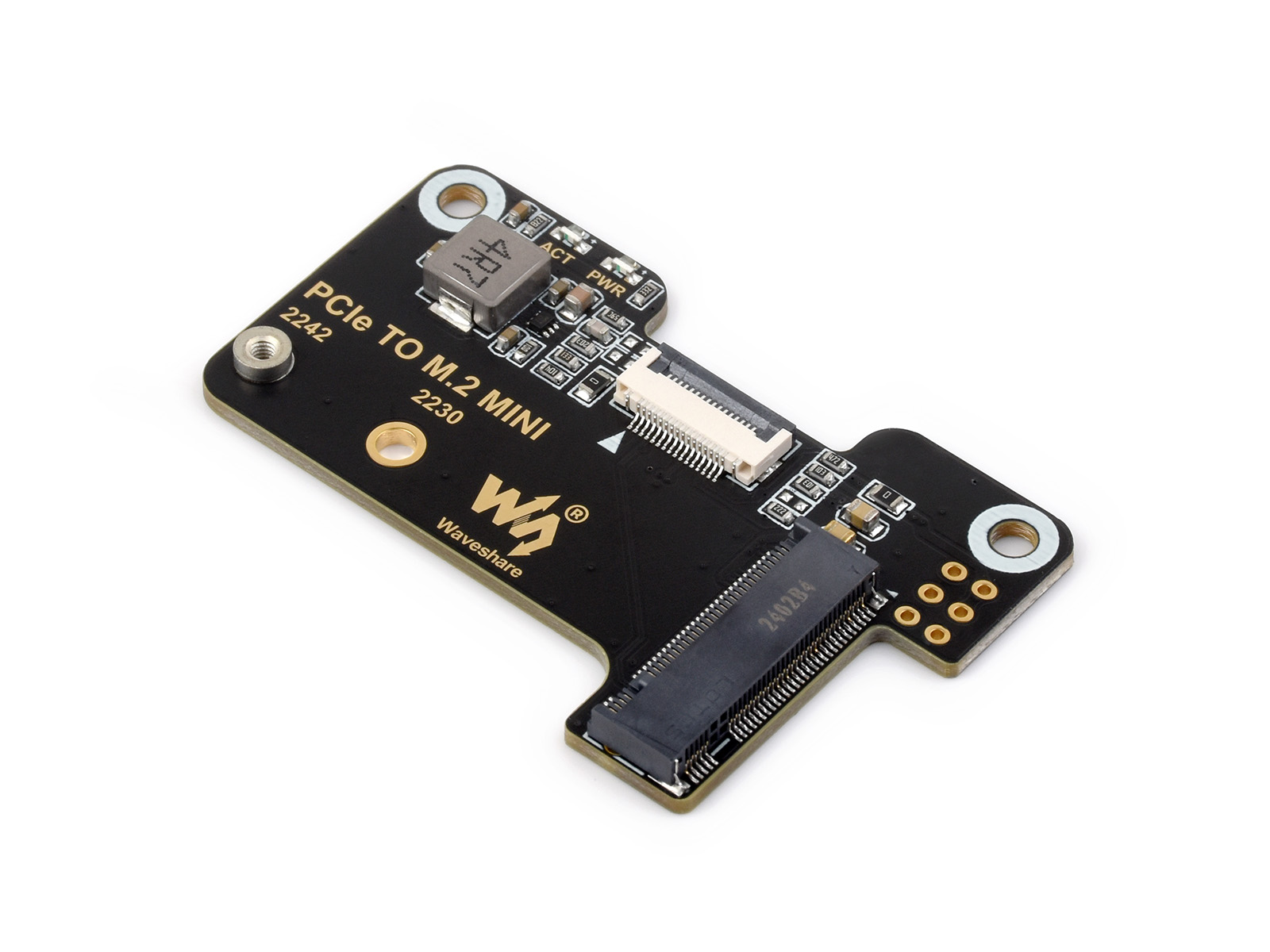 树莓派5 PCIe转M.2迷你转接板 基于PI5设计支持NVMe协议M.2接口硬盘 高速读写