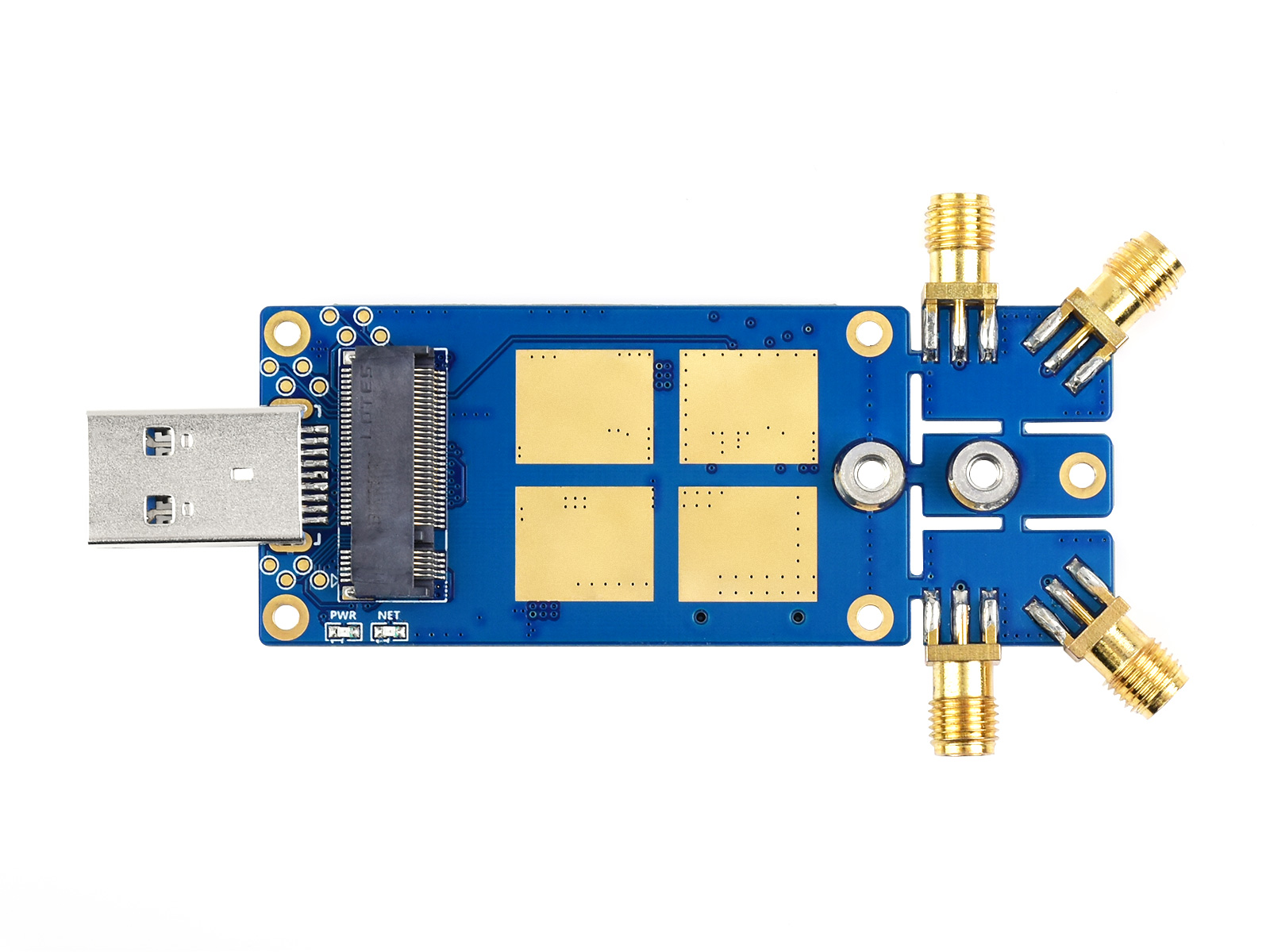 5G DONGLE 扩展板 四天线 USB3.1接口 铝合金散热板 M.2 Key B 接口 不含模组