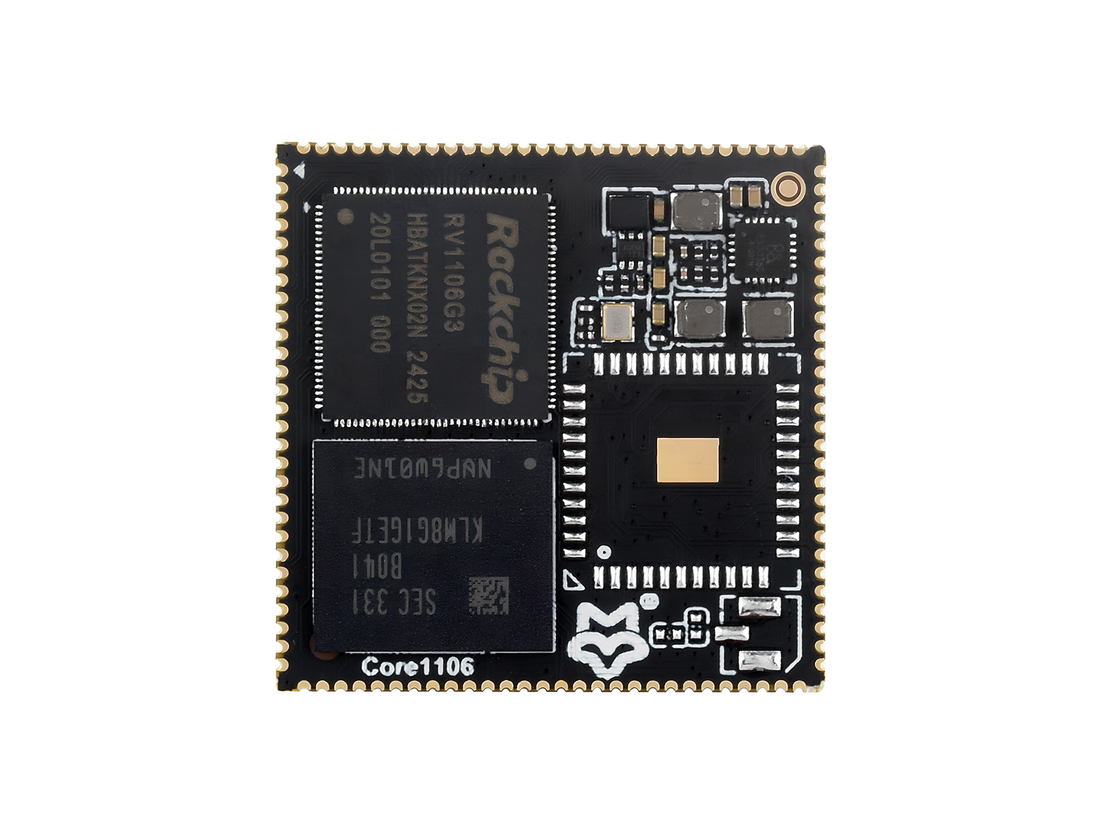 Core1106 幸狐 RV1106 核心板 1TOPS 算力 8G eMMC 集成 ARM Cortex-A7/RISC-V MCU/NPU/ISP 等处理器