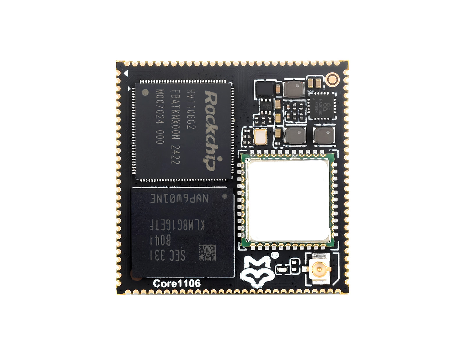 Core1106 幸狐 RV1106 核心板 0.5TOPS 算力 8G eMMC 集成 ARM Cortex-A7/RISC-V MCU/NPU/ISP 等处理器