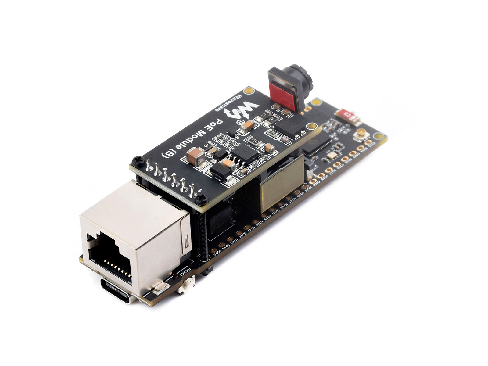 ESP32-S3以太网开发板 10/100Mbps双核240MHz支持Wi-Fi蓝牙配PoE模块和摄像头 板载Type-C接口和Micro SD卡槽