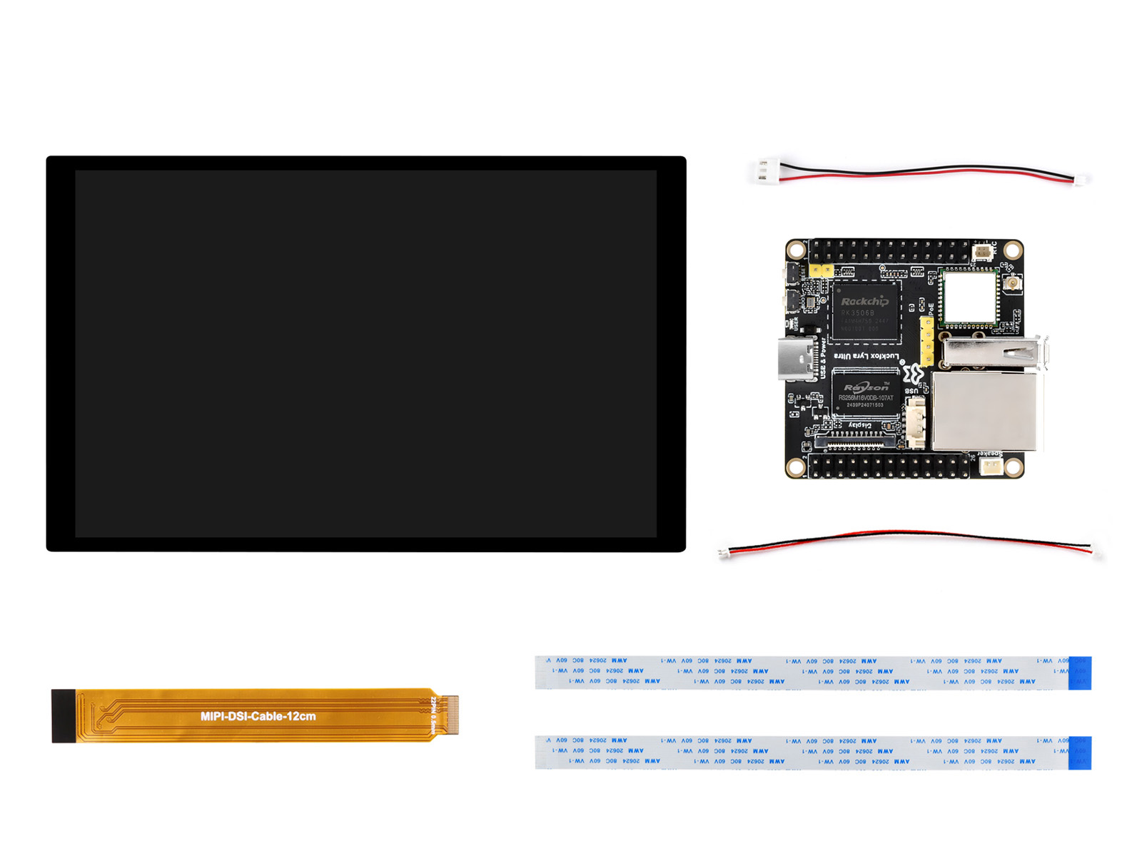 Luckfox Lyra Ultra W 幸狐 RK3506B 芯片 微型 Linux 开发板  8G eMMC  集成三核 Arm Cortex-A7 与 Arm Cortex-M0 处理器 屏幕套餐 A