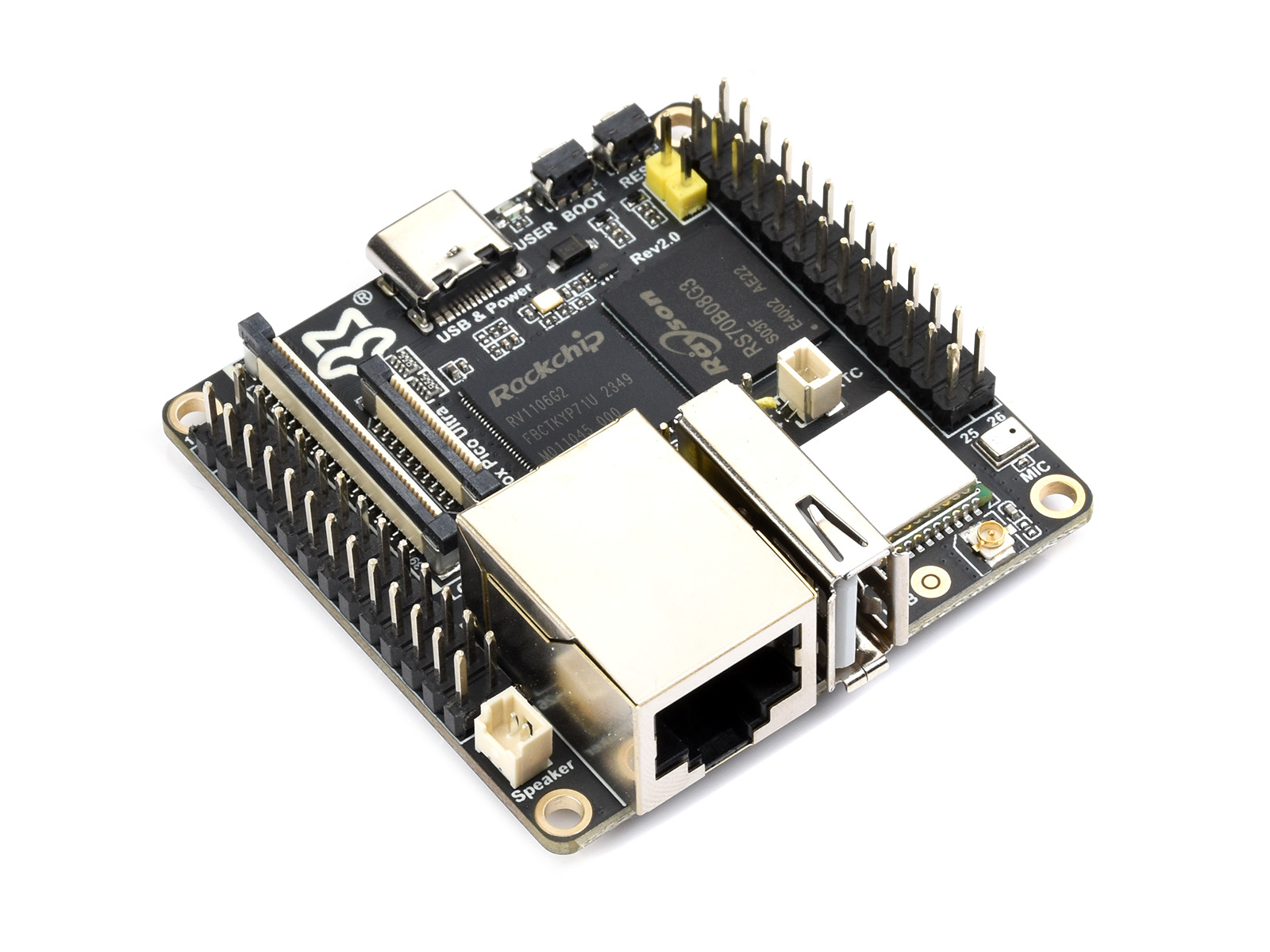 Luckfox Pico Ultra BW 幸狐RV1106微型Linux开发板0.5TOPS算力8G eMMC  集成ARM Cortex-A7/RISC-V MCU/NPU/ISP等处理器