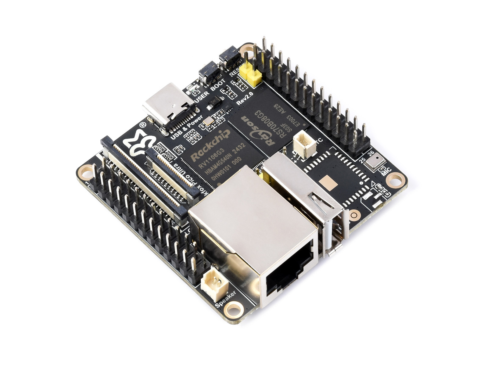 Luckfox Pico Ultra 幸狐RV1106微型Linux开发板1TOPS算力8G eMMC  集成ARM Cortex-A7/RISC-V MCU/NPU/ISP等处理器