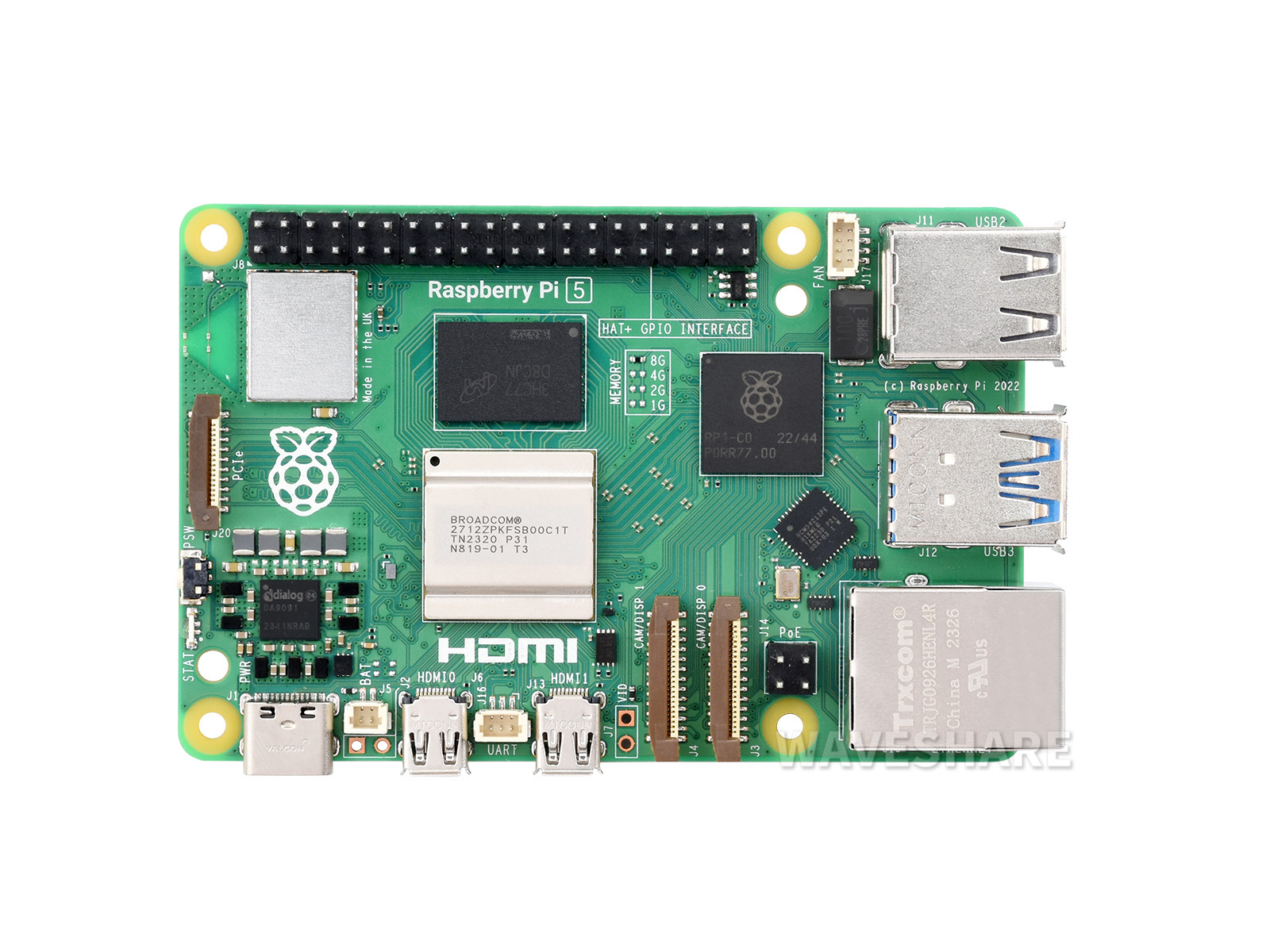 Raspberry Pi 5 8GB 树莓派5代 BCM2712处理器 2.4GHz四核64位Arm Cortex-A76 【人工智能套餐B ...