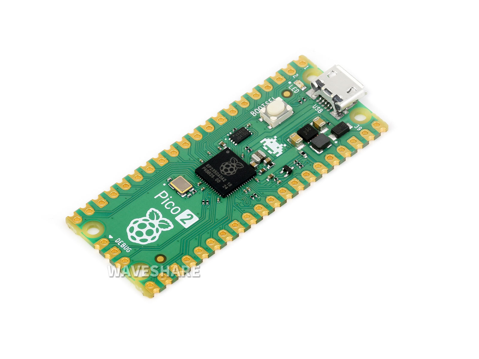 树莓派 Raspberry Pi Pico 2 微控制器开发板 基于官方RP2350双核、双架构处理器