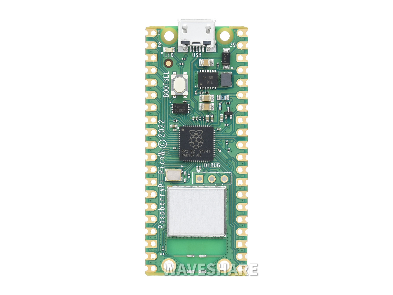 Raspberry Pi Pico W 树莓派pico Wifi版本 微控制器开发板 基于官方rp2040双核处理器 5537