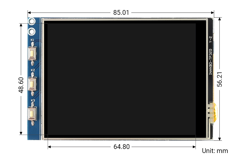 3.2寸树莓派显示屏 3.2inch RPi LCD (B)