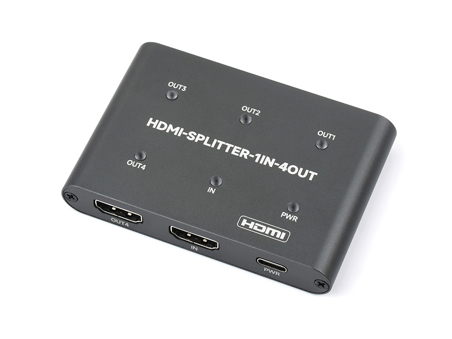 四路HDMI分配器4K高清转换器一进四出共享显示画面