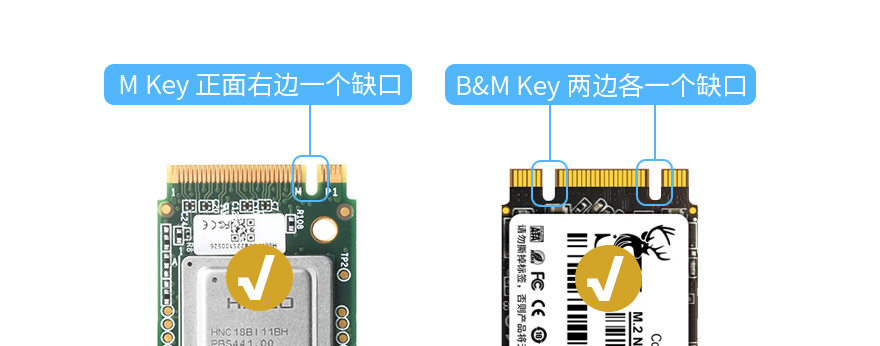 树莓派5 PCIe 转 M.2 扩展板,小巧一体式散热,适用的硬盘接口,包括M key和B&M Key