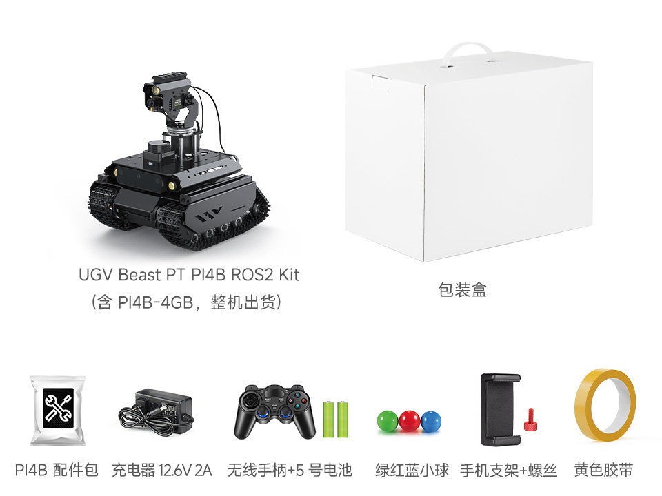 UGV Beast PT PI5 AI Kit 配置清单