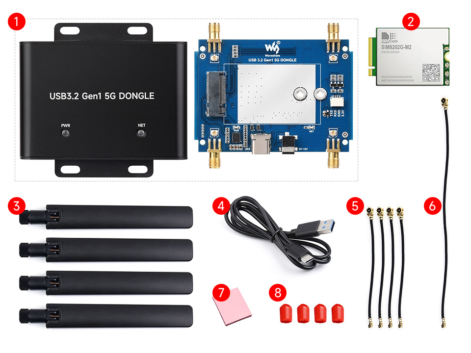 SIM8202G-M2 5G DONGLE 配置