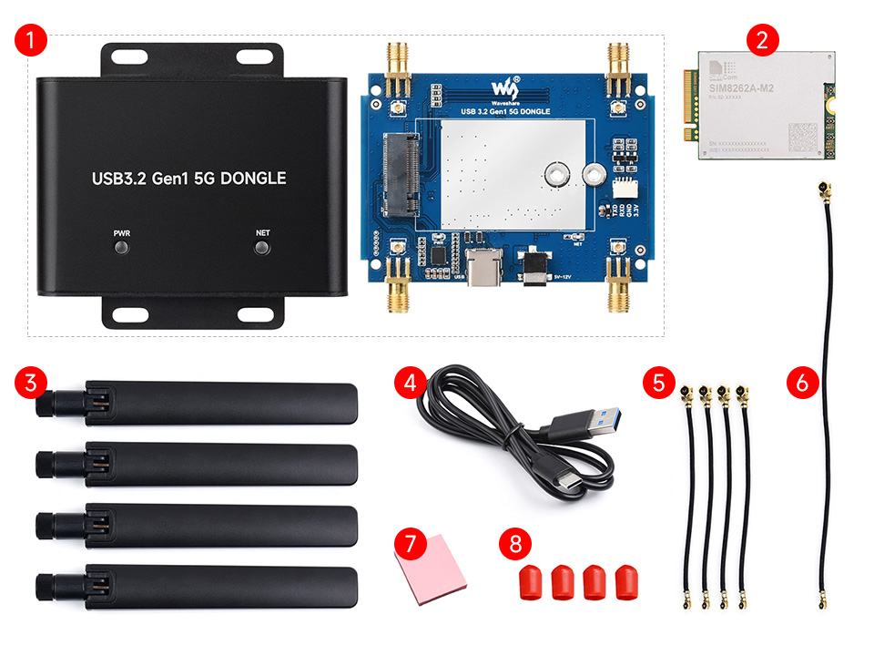 SIM8262A-M2 5G DONGLE 配置