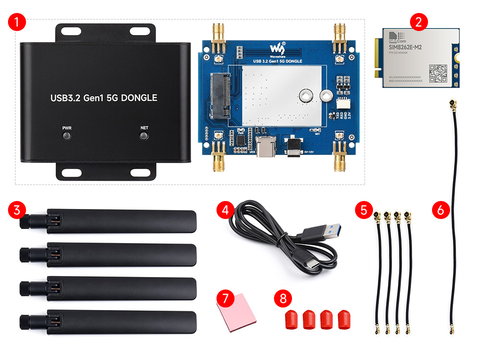 SIM8262E-M2 5G DONGLE 配置