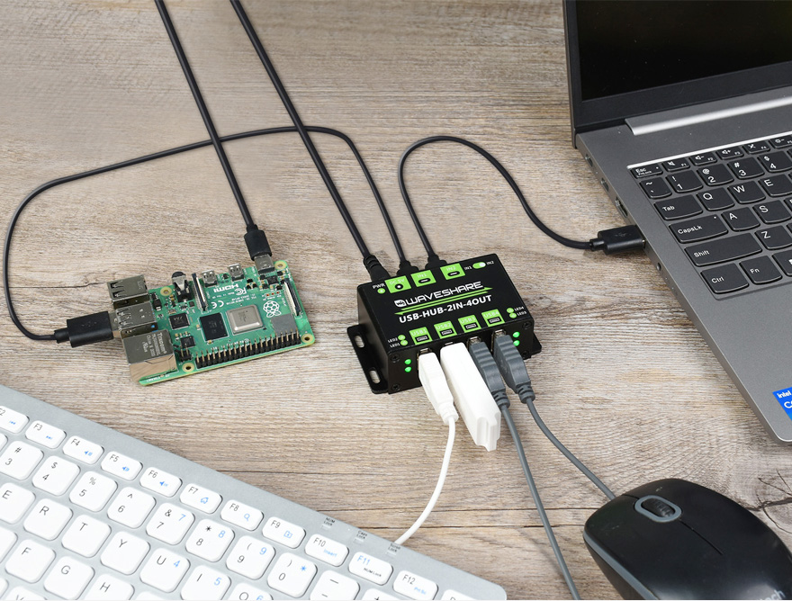 工业级 4 路 USB 集线器多重保护电路