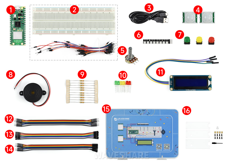 Raspberry Pi Pico 2 W新型微控制器迷你开发板配置清单