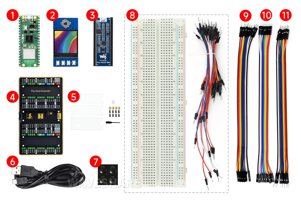 Raspberry Pi Pico 2 W新型微控制器迷你开发板配置清单