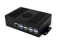 树莓派5多功能铝合金外壳一体机 树莓派PCIe扩展4路USB3.2 Gen1双HDMI双4K高清输出