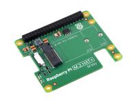 树莓派原装 Pi5 PCIe 转 M.2 接口扩展板 HAT+标准高速读写接口转接板 Pi5专用转接板 适用NVMe协议M.2接口硬盘
